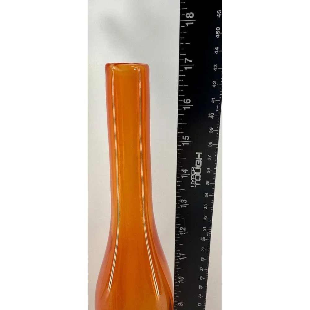 De Vera 1994 Tangerine Studio Art‎ Glass Vase Hand Blown Signed 17